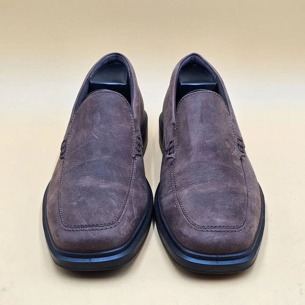 Ecco Men's Helsinki 2.0 Loafer Taupe Leather Slip On Shoes Size EU 42 US 8.5-9